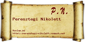 Peresztegi Nikolett névjegykártya